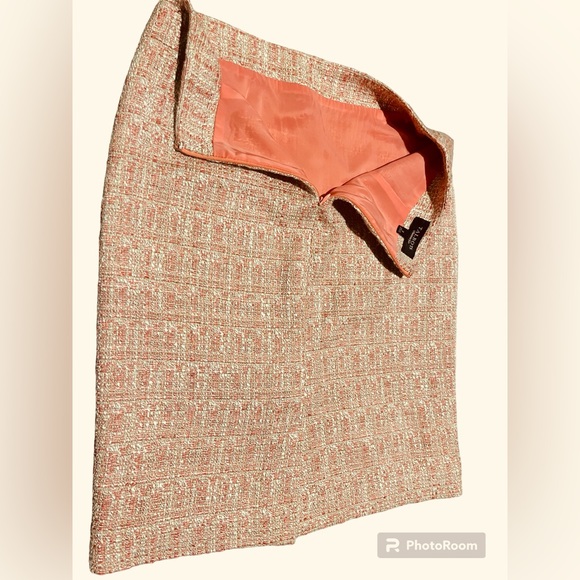 Talbots Pink and Beige Tweed A line Skirt Size 2 - Picture 8 of 11